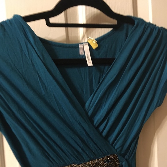 PRICE NEGOTIABLE Beaded Draped Blouse - Picture 4 of 6